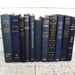 Reserved for Gabriella Dark Blue Instant Library Book Collection by Color Bundle Photography Props Vintage Decorative Books