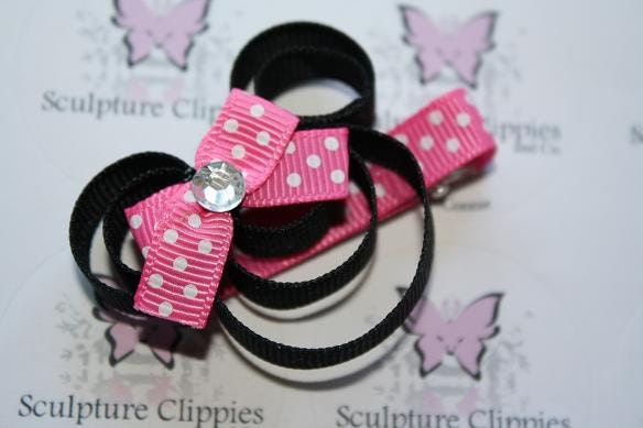 Red or Pink Inspired Minnie Mouse Ribbon Sculpture Bows. Free Ship Promo.