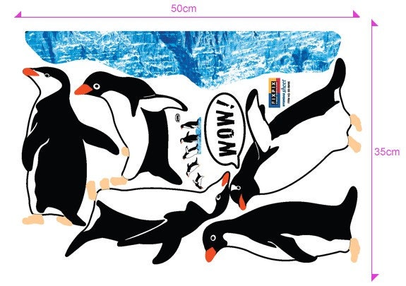 PENGUIN Home Wall Point Art Decor Mural Sticker