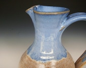 Pitcher Small Flower Vase Cream Blue Glaze