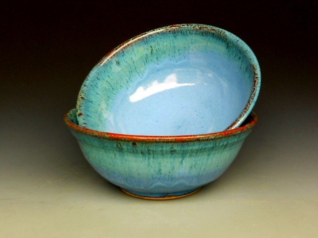 Blue Ceramic Soup Bowl