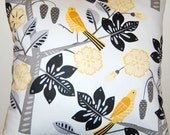 Decorative Pillows Accent Pillows Waverly Throw Pillow Cushion Covers Home Decor Small Talk Yellow Black and Gray 20 x 20 Inches