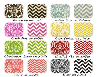 SALE Euro Sham Decorative Pillow Covers Floor Cushion Chevron and Damask ONE 24 x 24 Inches - Mix and Match
