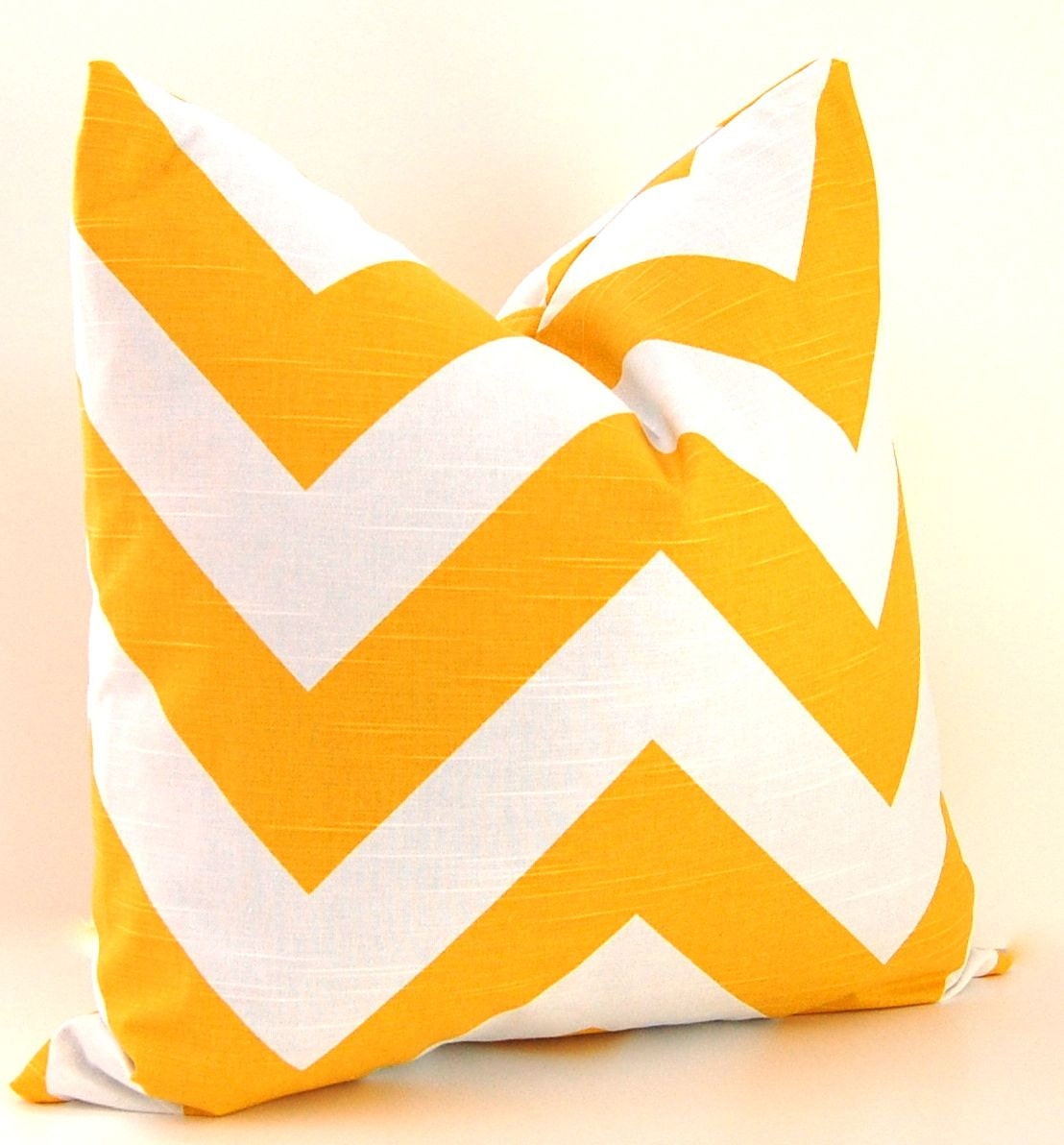 Throw Pillow Covers Yellow Big Chevron 20 x 20 Inches