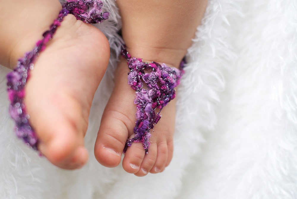 Baby Barefoot Sandals. Girl stylish foot wear for those tiny earth bound toes.
