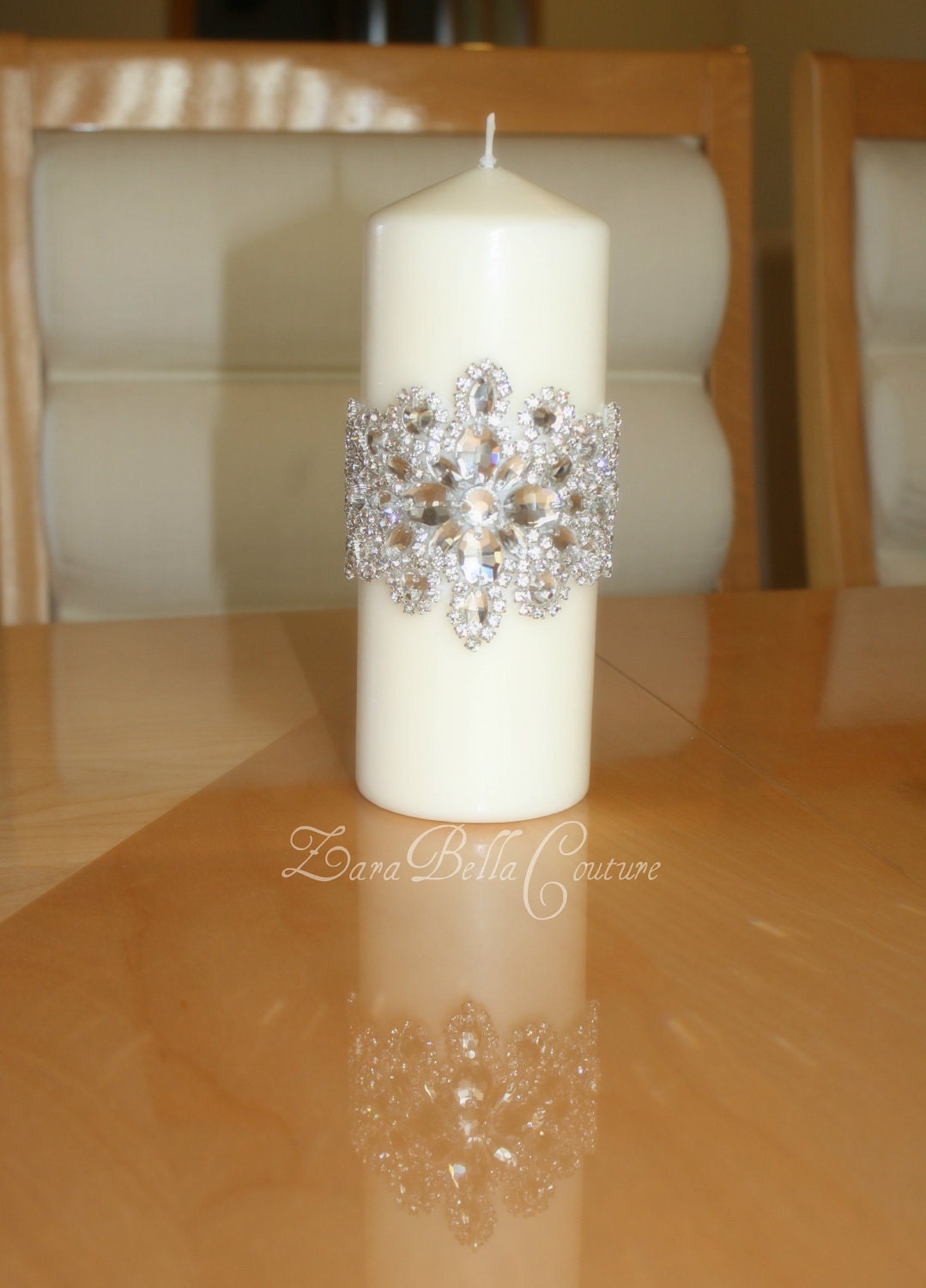 Crystal Pilar Candle, wedding, unity candle