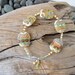 Jewelry Bracelet Nectarine Lime Flat Lampwork Bead Sterling Silver
