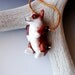 Jewelry Pendant Dog Articulated Welsh Corgi Brown White