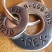 Custom Rugged Dog Tag - Two Rings For Two Numbers - Stamped by Rawkette