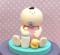 3D Fondant Baby Cake Topper PDF Tutorial
