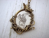 White Rabbit Alice in Wonderland Necklace