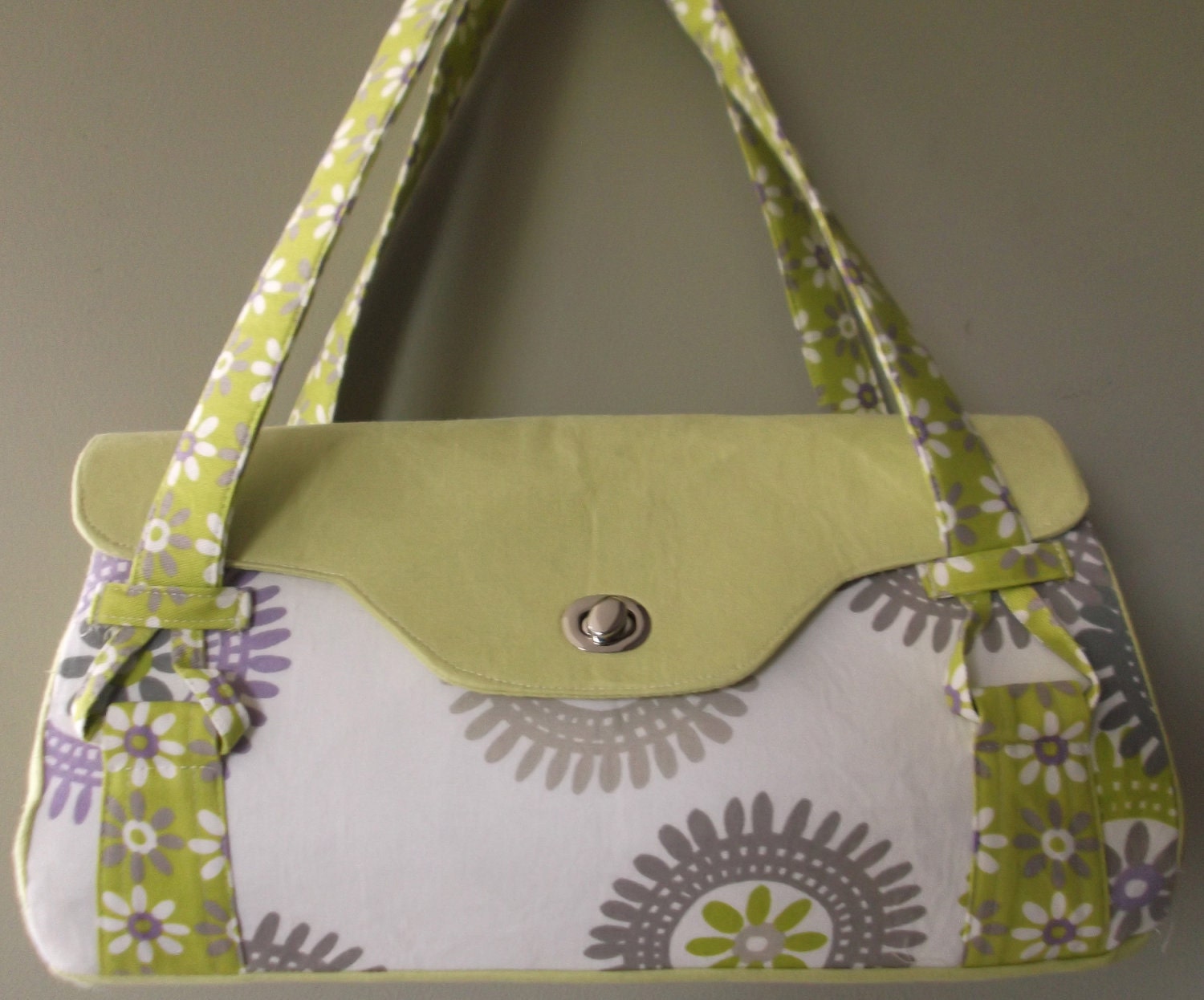 Retro Spring Summer Flowered Shoulder Bag