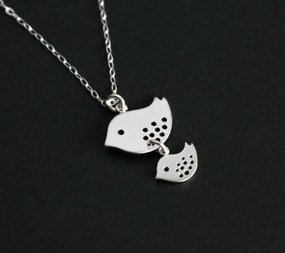 Buy announcements gifts birthday - Bird necklace bird jewelry, mother daughter necklace, new baby shower gifts, new mom, sisters friendship, bridesmaid gifts, birthday,