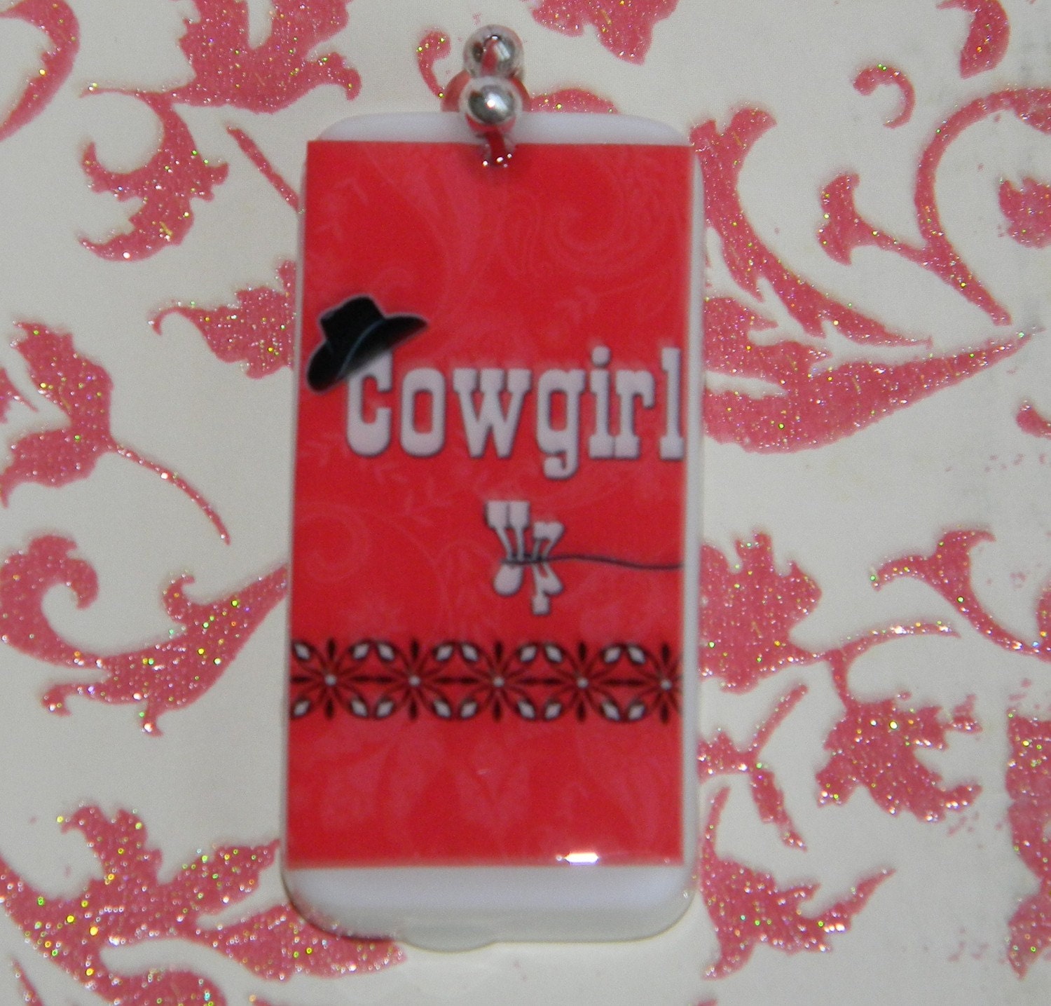 Cowgirl Up Domino Pendant Necklace Western Pendant Farmhouse Chic