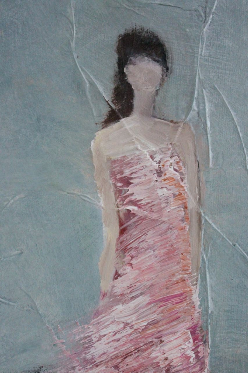Original Figurative oil Painting Les Fleurs 12 x 16 x 1.5 texture Swalla Studio