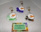 Snowman Ornament - Fused Glass