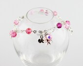 Kids Swarovski Cyrstal Silver Charm Bracelet