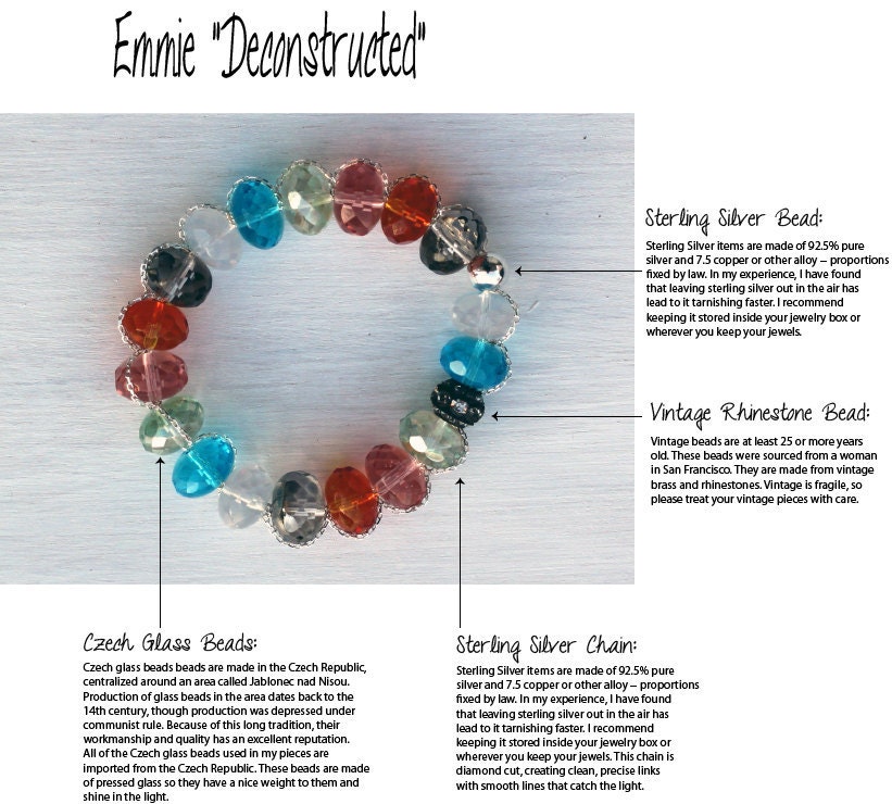 Emmie -Czech Glass Bracelet - Free Shipping