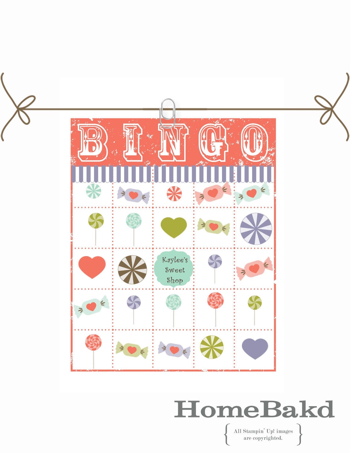 Sweet Shop Button Bingo