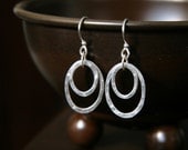 SIMPLE OVALS - fine silver oval earrings