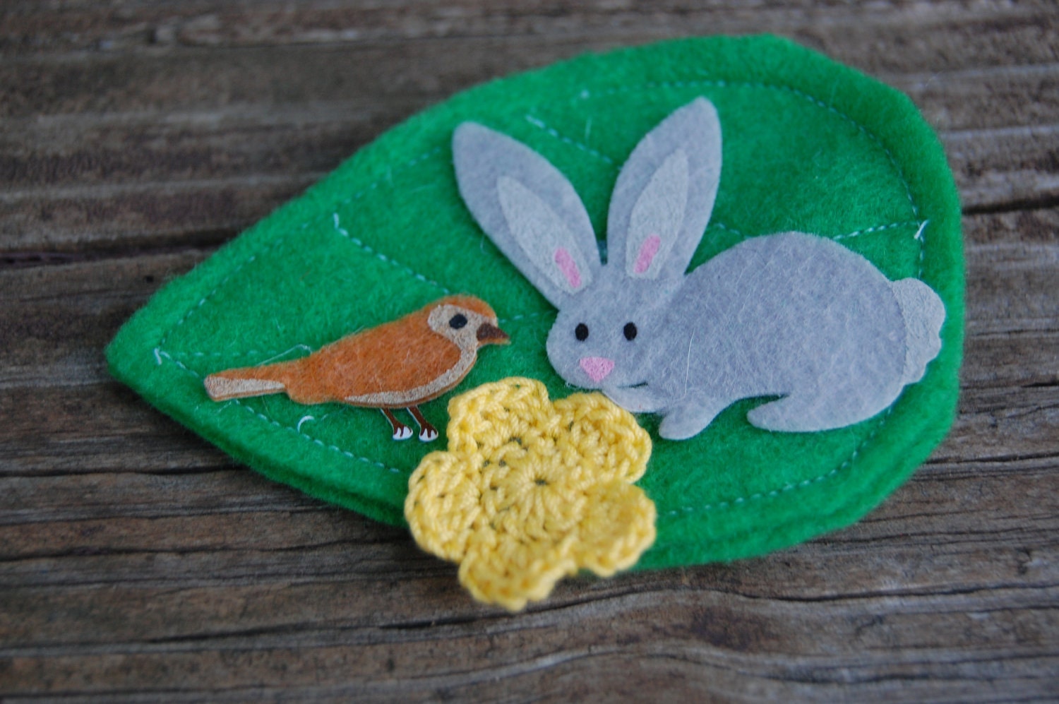 Woodland Creatures Bunny and Bird Clip