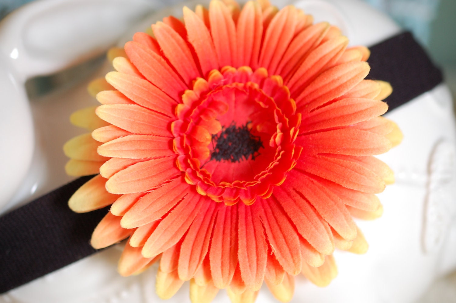 Orange Daisy headband