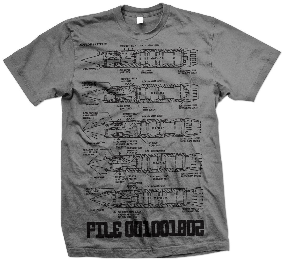 T-shirt of Supersonic Missile Schematic