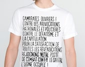 Working Comrades Tshirt French Socialism MENS Shirt