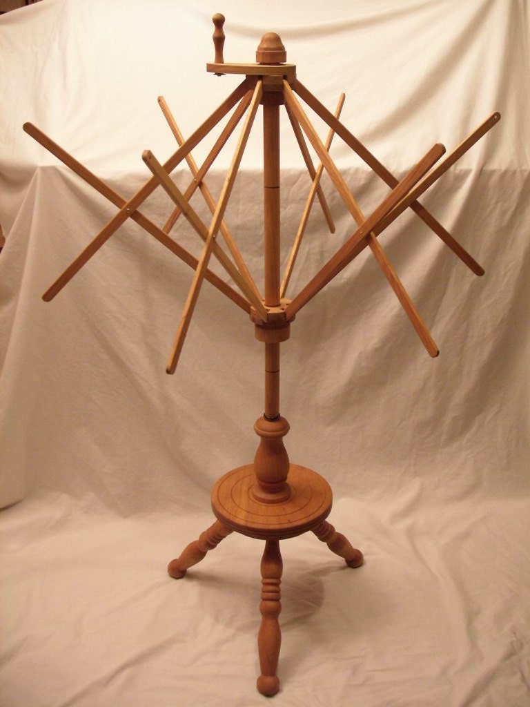Full Size Swift / Skeinwinder Cherry Hardwood Wood Floor Model Strauch Fibers Spinning - Oak - Birch - Walnut - Free Shipping in US