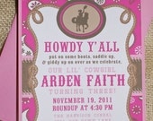 Giddy Up Lil' Cowgirl Printed Invitations - (set of 20 printed invitations) Il_170x135