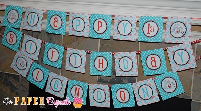 Printable Happy Birthday Banner - Winter ONEderland / Winter Wonderland Theme Il_570xn