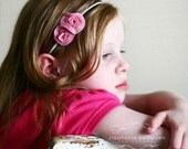 sadie . pink (fabric flower headband)