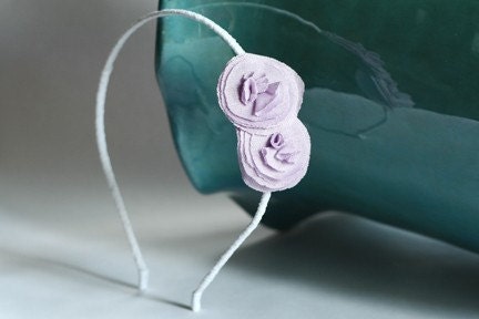 maddie . purple (fabric flower headband)