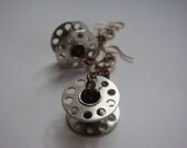 Silver Bobbin Earrings FREE SHIPPING