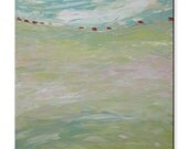 Summer morning FREE SHIPPING Original Oil Painting on Canvas Palette Knife - by SOLOMOON - gallery fine art ready to hang 23x23 impasto