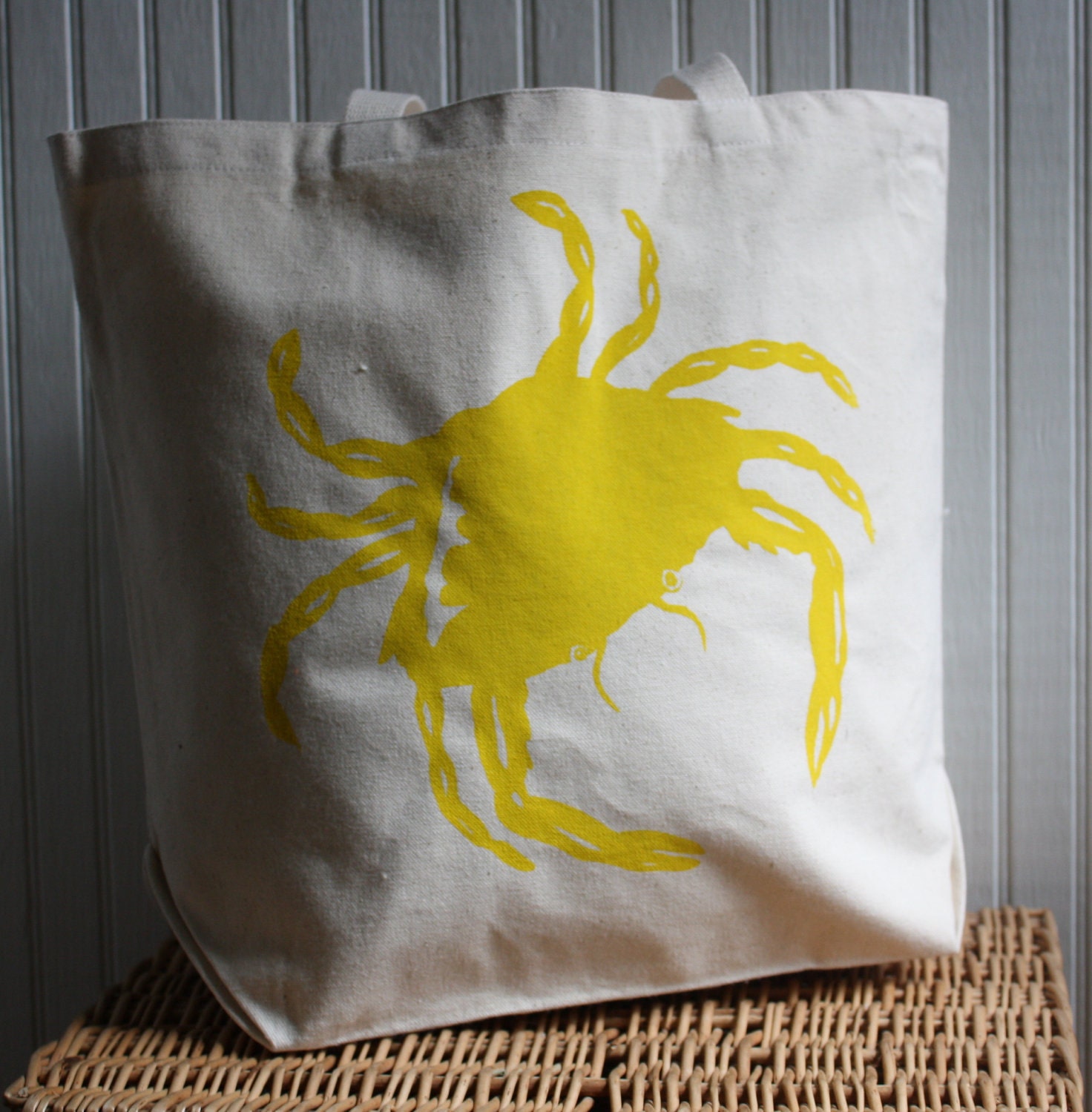 Crab Tote Bag Hand Screened