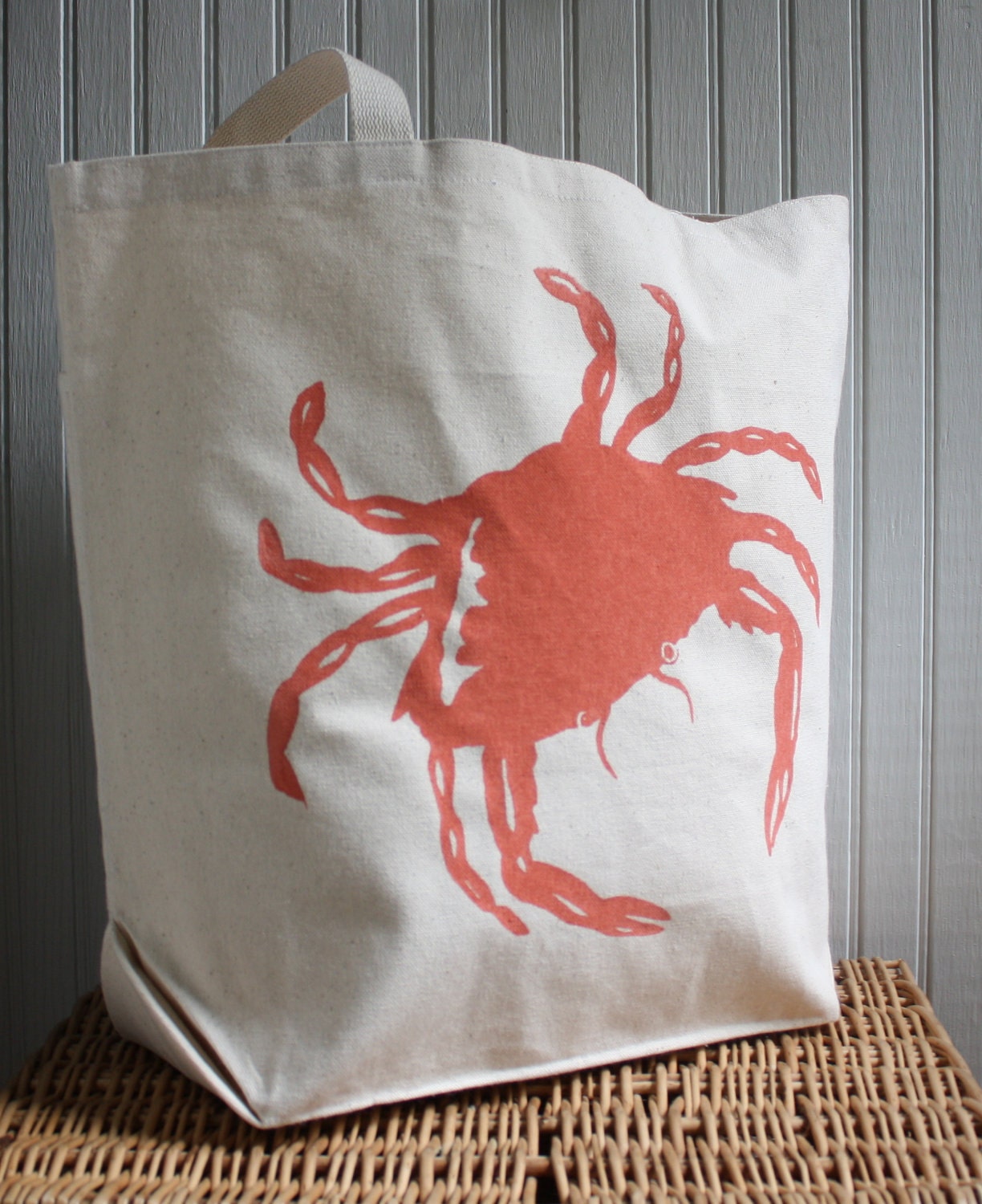 Crab Tote Bag Hand Screened