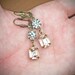 Vintage Rhinestone Earrings, Blush, Pink, Peach, by rewelliott on Etsy