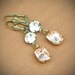 Vintage Rhinestone Earrings, Blush, Pink, Peach, by rewelliott on Etsy