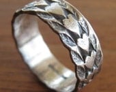 Vintage Sterling Silver Sweet Heart Studio Jewelry Band Ring size 7 1/2