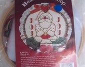 Christmas Hoop Ornament  Sewing Kit Complete Santa Claus