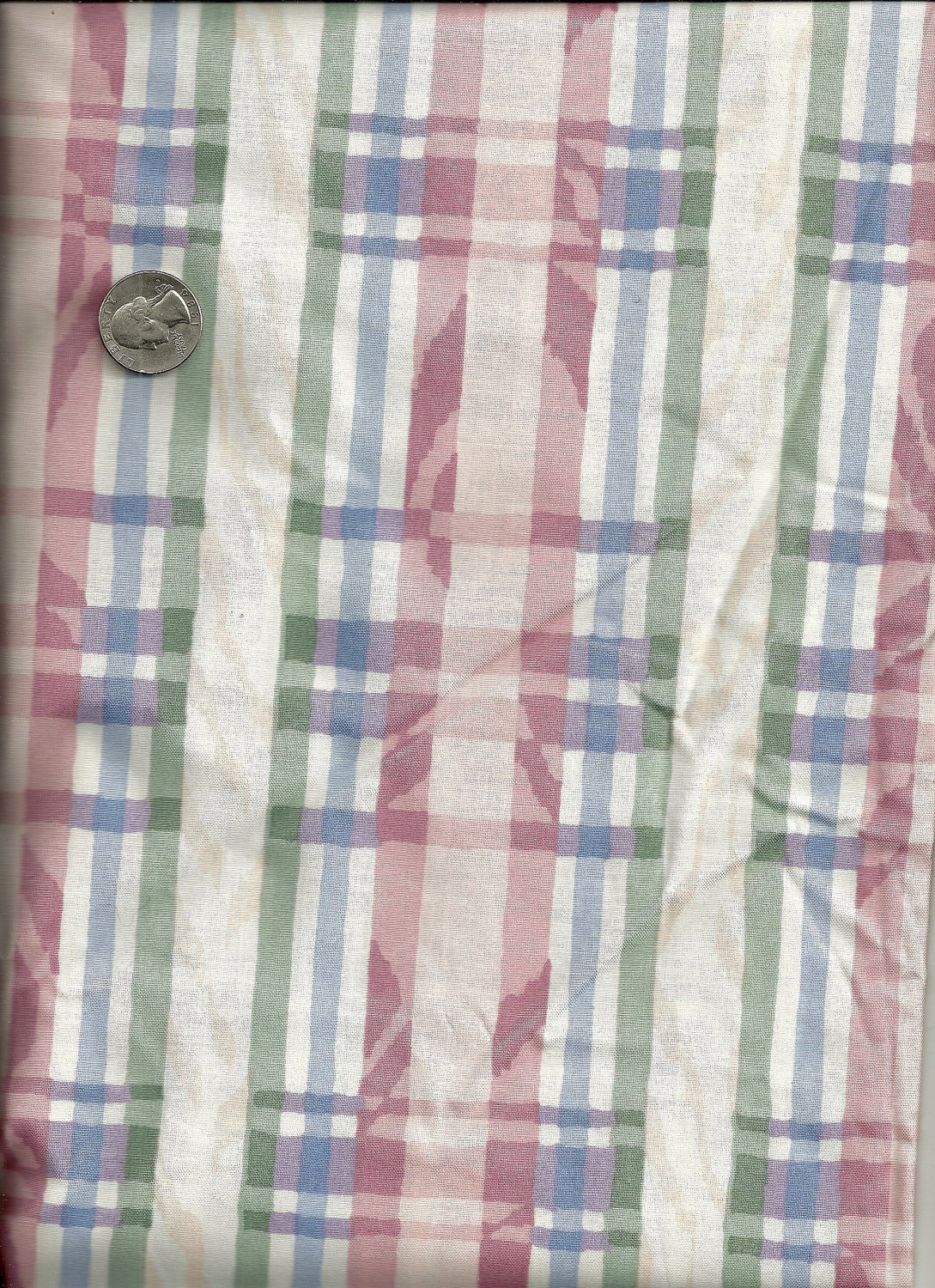 Waverly Screenprint  Decorator Fabric 1 1/2 Yards X0073 Pastel Plaid