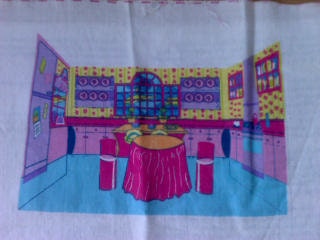 Barbie Fold and Go Kitchen Fabric Panel FP0052