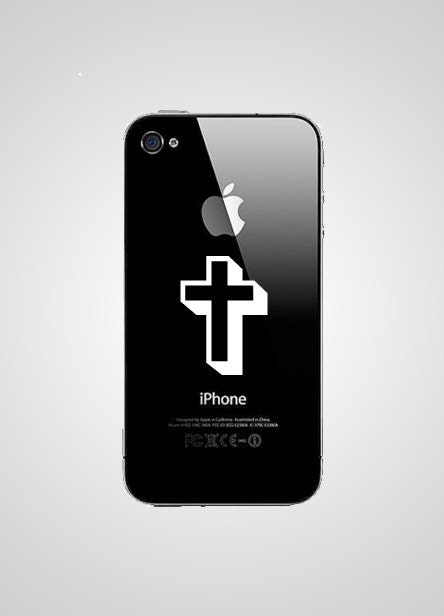 Cross Decal - Cross Sticker - Christian Decal - Christian Sticker - Vinyl iPhone Decal