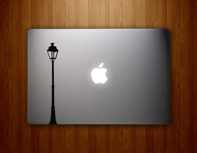 Vintage Lamppost Lantern Gaslamp Decal - Old London Gas Lamp - Vinyl MacBook Decal