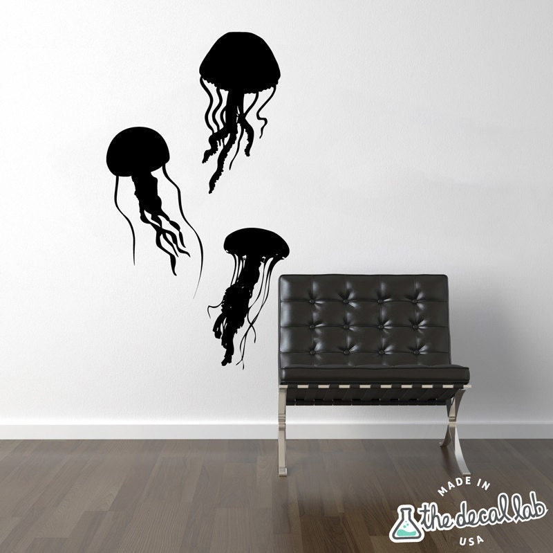 Jellyfish Decal - Jellyfish Wall Decal - Removable Wall Decal - Matte Decal