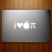 I Heart Apple Pi - Apple Pie - I Love Apple Pi - Vinyl MacBook Decal