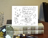 Star Wars Greeting Card A New Hope Hand Drawn Nerdy Card