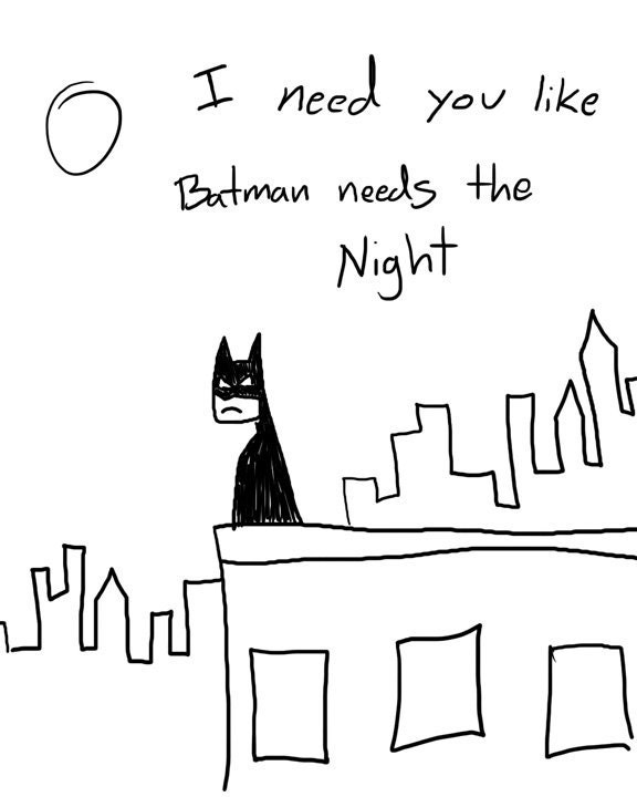 Batman Greeting Card The Dark Knight Hand Drawn Nerdy Card