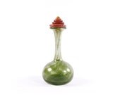Miniature Shimmery Green Perfume Bottle
